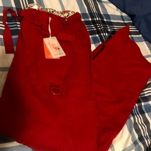 Red Koi brand Scrub pants size Large